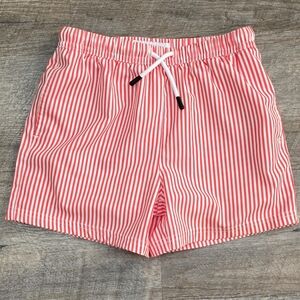 Boys Striped Swim Trunks